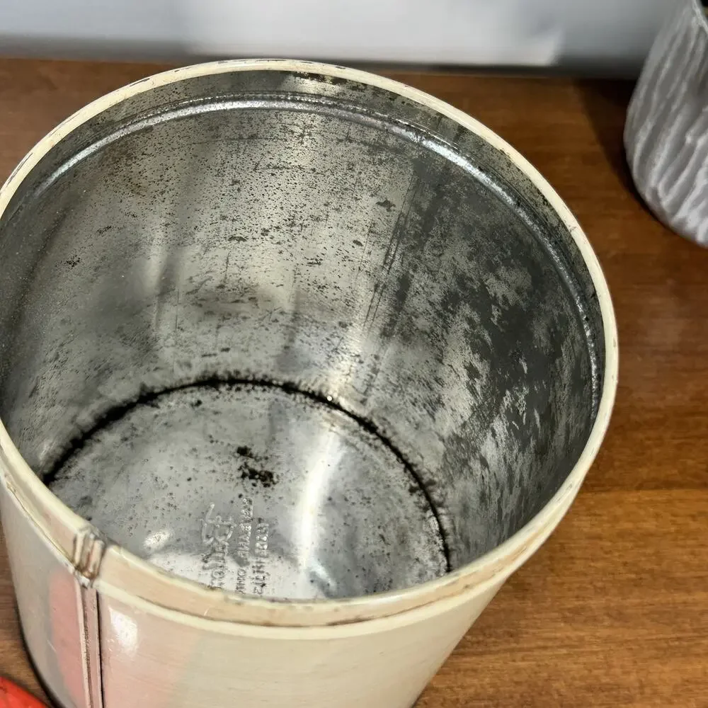 Vintage Ballonoff Canister Tin Red Apple Cherry Fruit Kitchen Storage Cleveland
